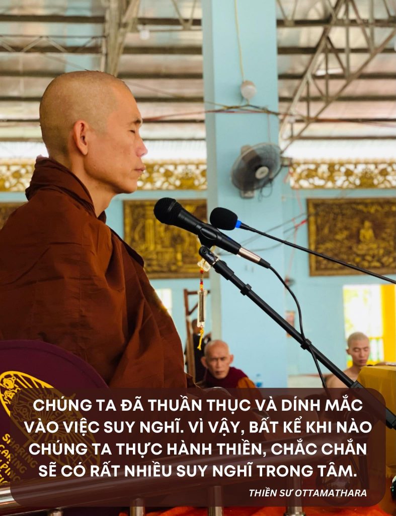 Thiền sinh: Thưa Thiền sư, làm thế nào để con kiểm soát được tâm và suy nghĩ triền miên của mình trong lúc ngồi thiền ạ?